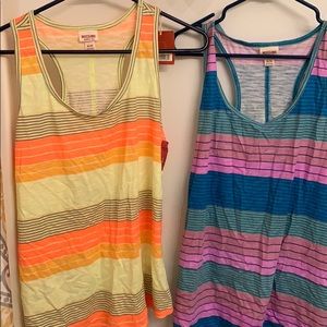 2 Striped tank tops- excellent condition